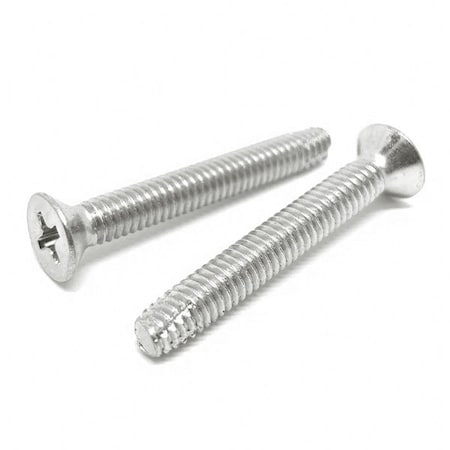 Boltsandnuts.Com Thread Cutting Screw, #10-32 x 3/4 in, Plain 410 Stainless Steel Flat Head Phillips Drive, 100 PK 10F75PFHMSSS/F-100